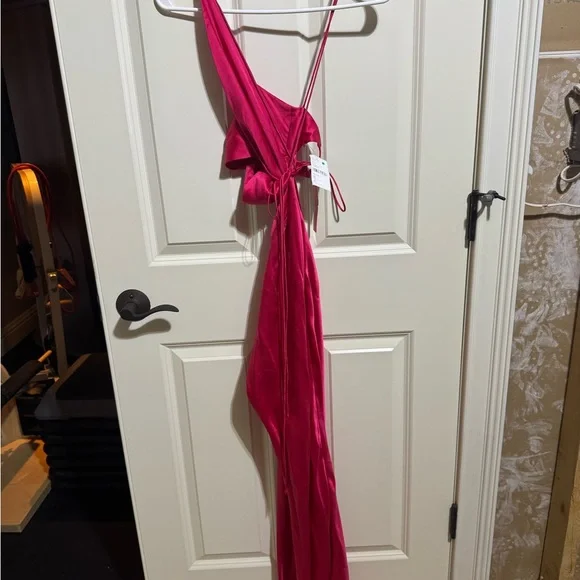 THE SEI asymmetrical, cowl bias gown in peony.  NWT completely sold out! - Picture 2 of 2